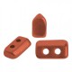 Cuentas de vidrio Piros® by Puca® - Bronze red mat 00030/01750